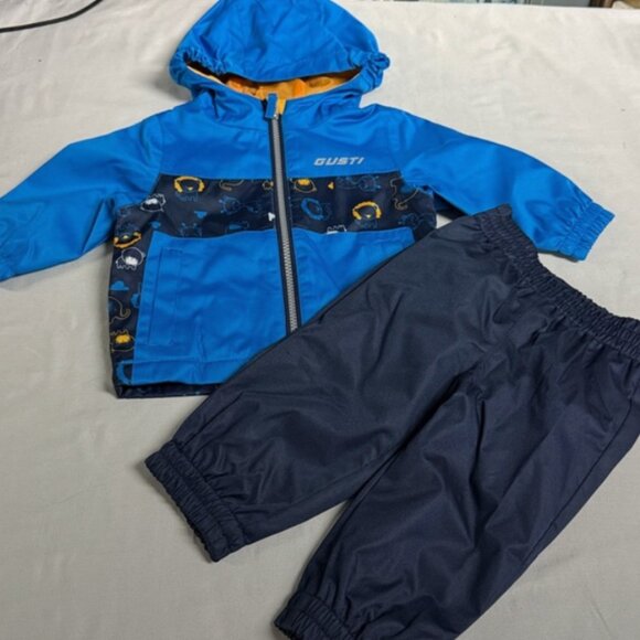 Gustin - NWOT - Blue and Navy Kids' Jacket with Fun Patterns and matching pants - Picture 1 of 7